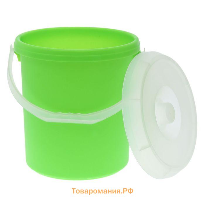 Ведро с крышкой Darel plastic, 20 л, d=30 см, h=34,5 см, пластик, МИКС