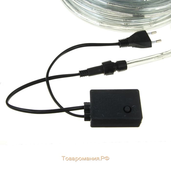 Световой шнур Lighting 10 мм, IP65, 5 м, 24 LED/м, 220 В, 8 режимов, свечение жёлтое