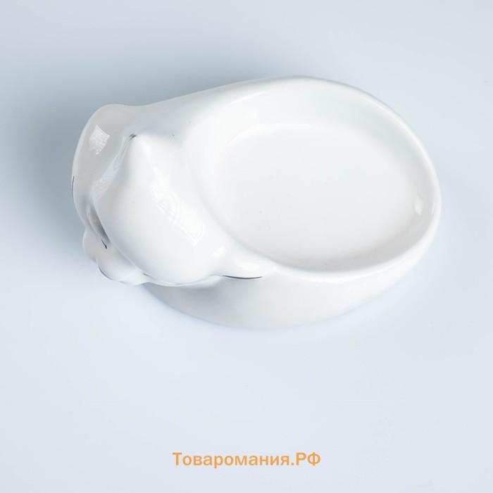 Мыльница "Кошка" 9х14х8см