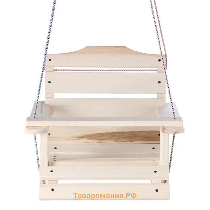 Кресло деревянное подвесное, сиденье 50×50см