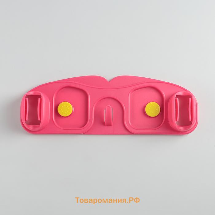 Держатель для швабр, 30×10×5 см, на липучке, с крючком, МИКС