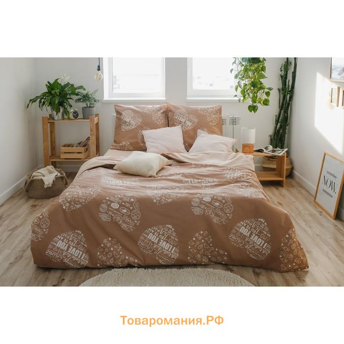 Постельное бельё "" евро Te amo (вид 3) 200 х 217 см, 220 х 240 см, 70 х 70 - 2 шт
