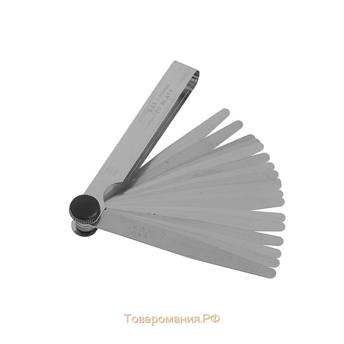 Набор щупов для измерения зазоров ТУНДРА, 0.05 - 1 мм, шаг 0.05 мм, 20 шт.