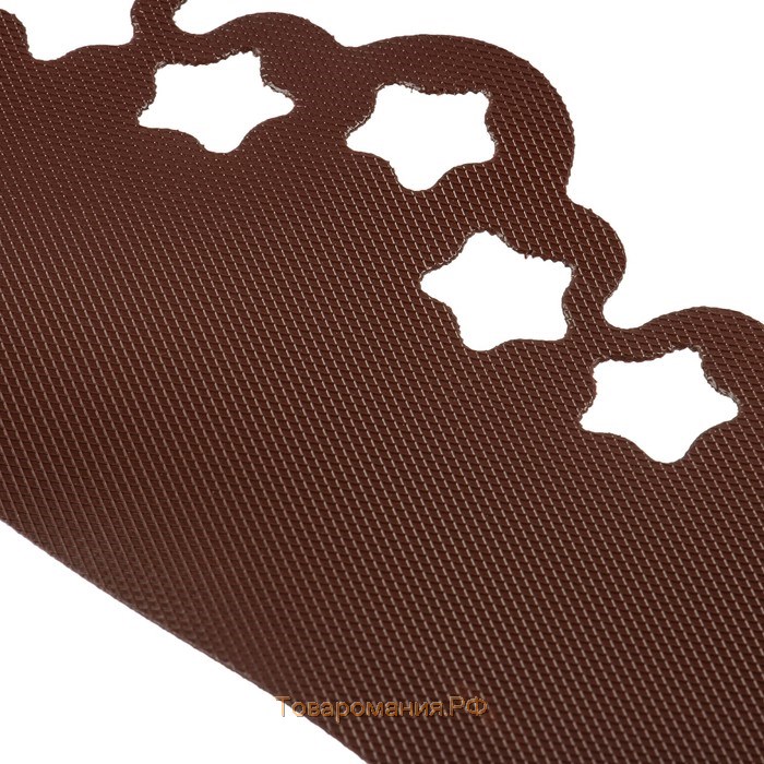 Лента бордюрная, 0.15 × 9 м, толщина 1.2 мм, пластиковая, фигурная, коричневая, Greengo