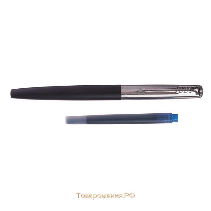 Ручка перьевая Parker Jotter Core F63 Bond Street Black CT M, корпус из нержавеющей стали