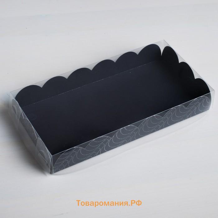 Коробка для печенья, кондитерская упаковка с PVC крышкой, Present, 21 х 10.5 х 3 см