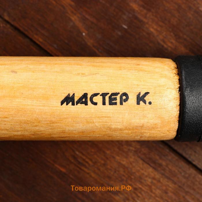 Лопата туристическая "Мастер К" штыковая, 51 см, черная, дерево
