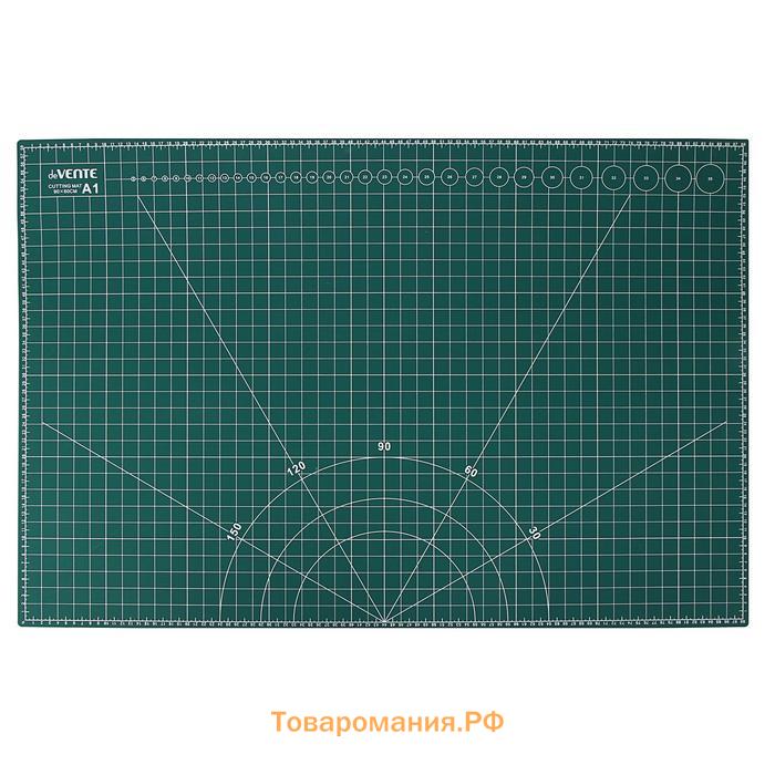 Коврик для резки макетный A1 deVENTE, 3 мм, непрорезаемый, двусторонний, трёхслойный