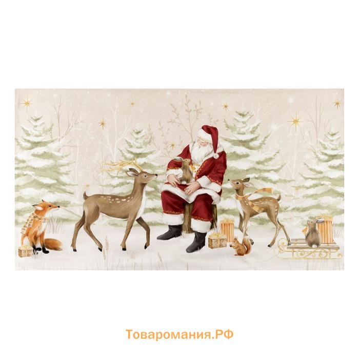 Новогоднее полотенце "" Christmas forest 40х73 см, 100% хл, саржа 190 гр/м2