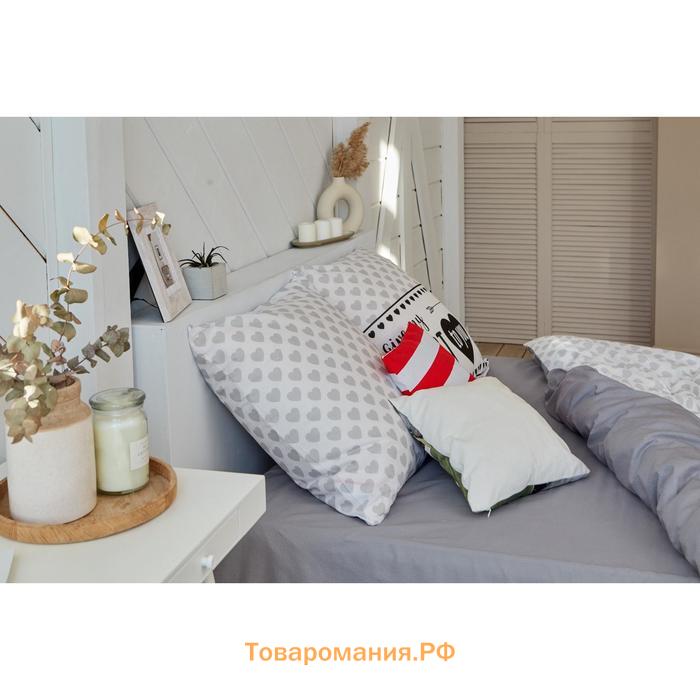 Постельное белье "" евро My heart 200 *217 см, 240*220 см, 70*70 см -2 шт, бязь