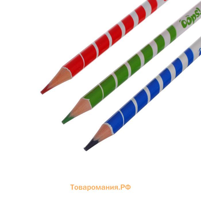 Карандаши 12 цветов, Maped Color Peps Oops, пластиковые, европодвес