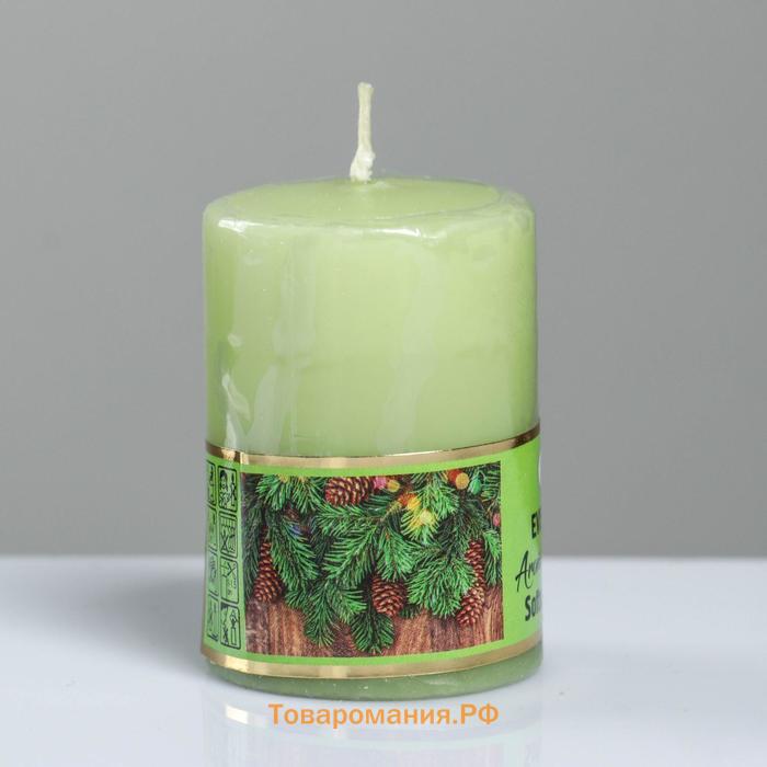 Свеча ароматическая "Зеленый чай", 4×6 см, в коробке