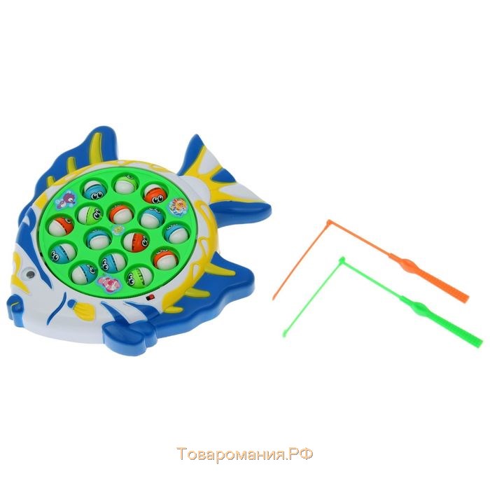 Рыбалка «Рыбка»: 15 рыбок, 2 удочки, звуковые эффекты, работает от батареек