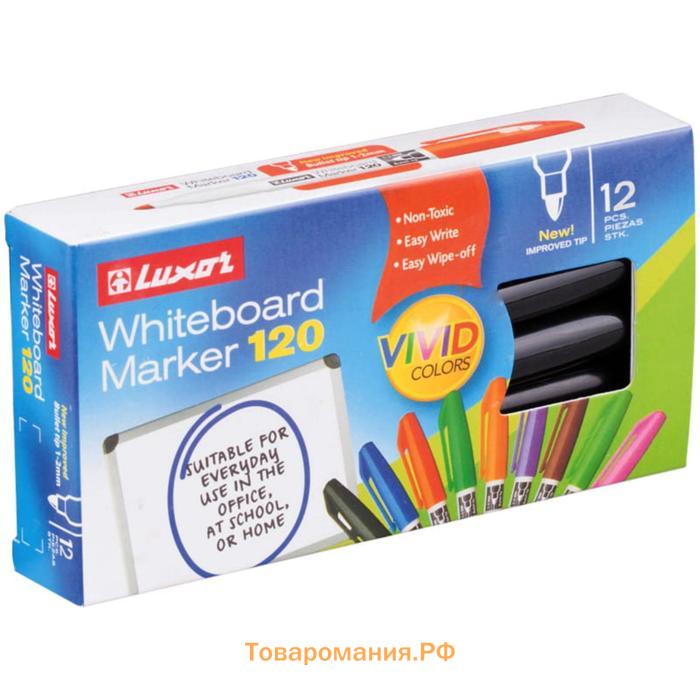 Маркер для доски 1-2 мм, Luxor 120, пулевидный, чёрный