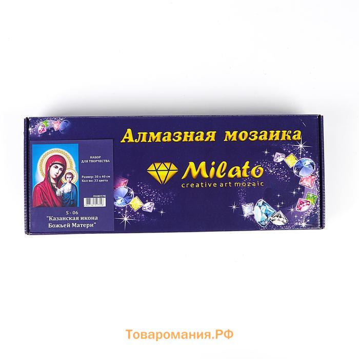 Алмазная мозаика «Казанская икона Божьей Матери» 30 × 40 см, 33 цвета