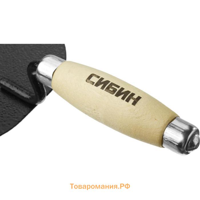 Кельма бетонщика "СИБИН" 0820-2_z01, с деревянной усиленной ручкой