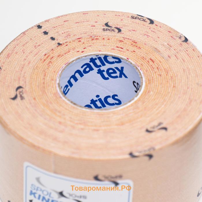 Кинезио тейп Spol Tape корейский, 3.75 см x 5 м, бежевый