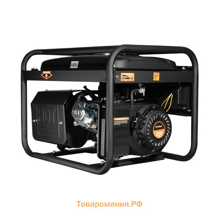 Бензиновый генератор FoxWeld Expert G3700, 3.3 кВт, 7 л.с, 2х220 В, 12 В, ручной старт