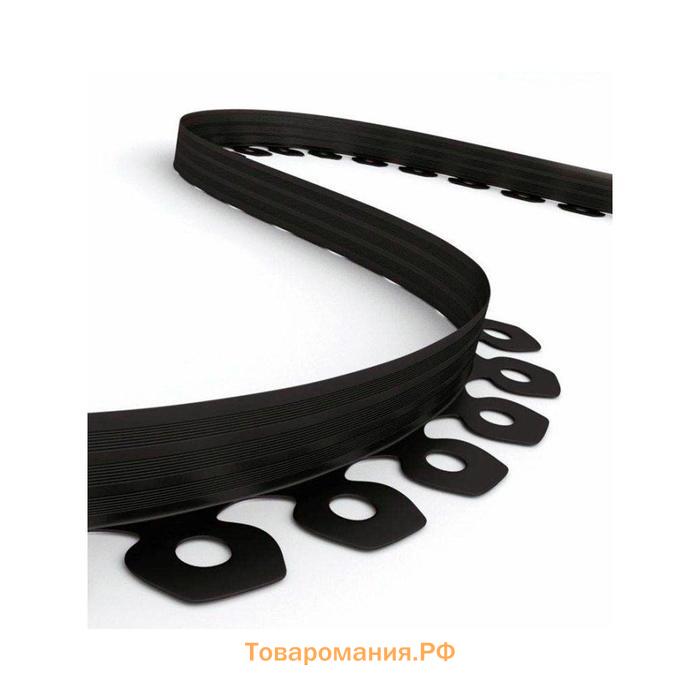Садовый пластиковый бордюр, 38 мм, чёрный, 10 м + 30 кольев, «Манго»