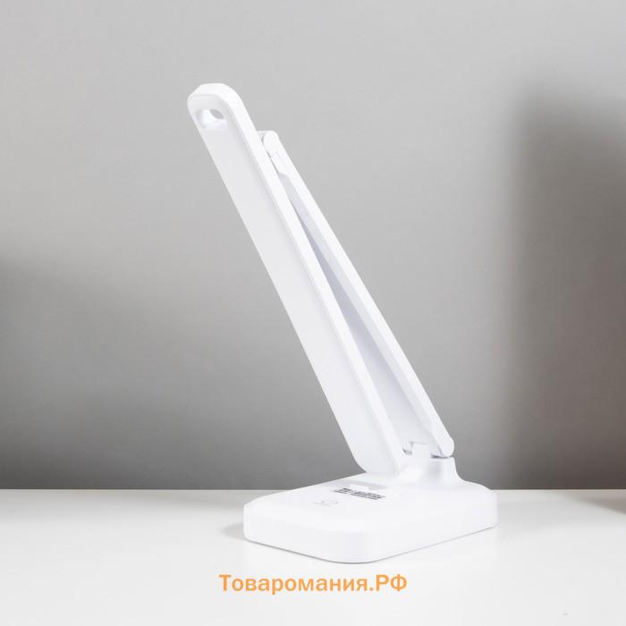 Настольная лампа сенсорная 16888/1 LED 5Вт 3000-6000К USB АКБ белый 29х55 см RISALUX