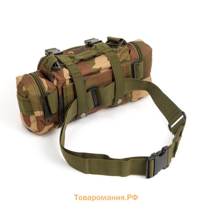 Рюкзак тактический туристический Storm tactic, 50 л, с карманами, расцветка мультикам, коричневый