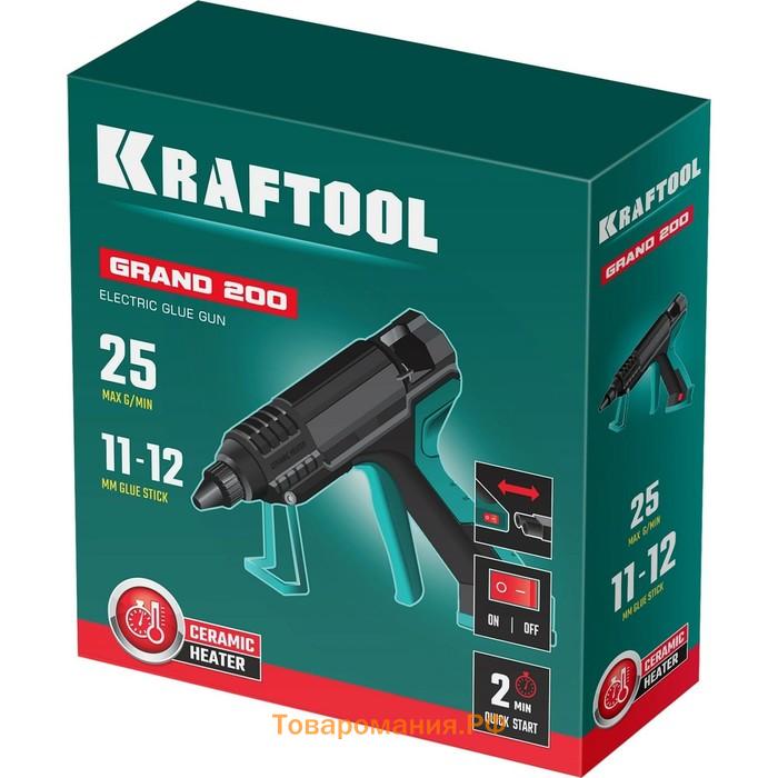 Клеевой пистолет электрический KRAFTOOL Grand 200, d 11-12 мм  25 г/мин