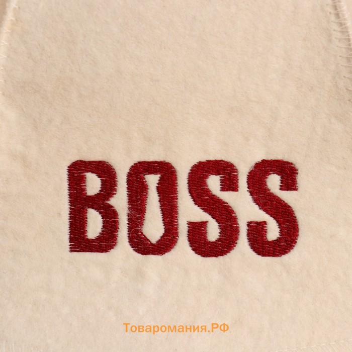 Шапка для бани "BOSS" 100% шерсть