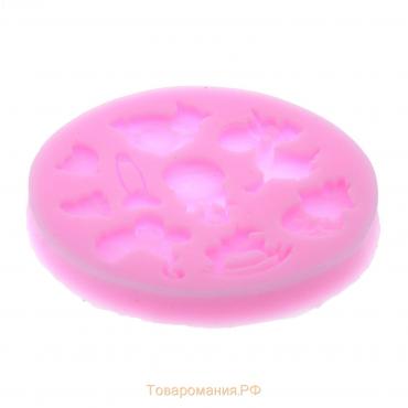 Молд «Для новорождённого», силикон, d=7,5 см, цвет розовый