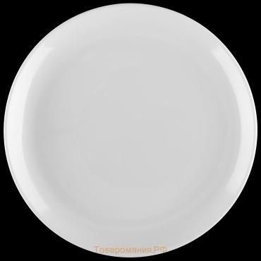 Тарелка фарфоровая пирожковая с утолщённым краем Wilmax Olivia Pro, d=18 см, цвет белый