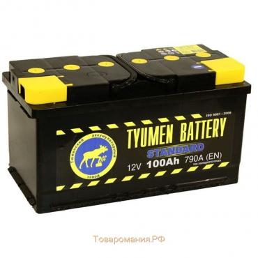Аккумуляторная батарея Тюмень 100 Ач 6СТ-100L, Standard