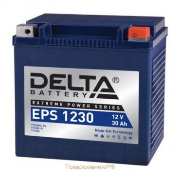 Аккумуляторная батарея Delta EPS 1230 (YTX30HL-BS, YTX30L-B, YTX30L) 12 В, 30 Ач обратная (- +)   20