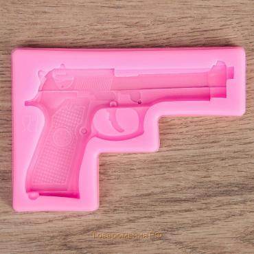 Молд «Пистолет», силикон, 11×7,5×1 см, цвет МИКС