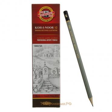 Карандаш чернографитный Koh-I-Noor 1860 5H Gold Star, профессиональный