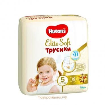 Трусики-подгузники Huggies Elite Soft 5 (12-17кг), 19 шт.