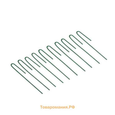 Колышек универсальный, h = 20 см, ножка d = 0.3 см, набор 10 шт., зелёный, Greengo