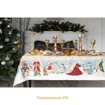 Набор столовый "Christmas time" скатерть 150х110см +/-3см с ГМВО, салф.40х40см-4 шт, хл100%