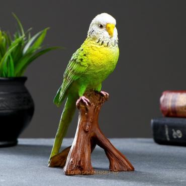 Фигура "Зеленый попугай" 9,5х8х16,5см