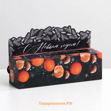 Коробочка для макарун «Mandarin», 18 х 5,5 х 5,5 см, Новый год