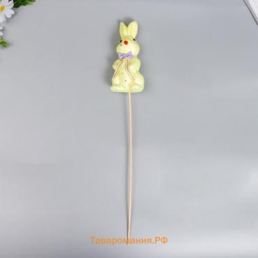 Декор на палочке "Кролик - конфетти, с бантиком" МИКС 15 см