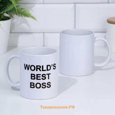 Кружка чайная керамическая "WORLD'S BEST BOSS"